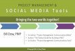 PROJECT MANAGEMENT & SOCIAL MEDIA Tools · Social Media & Project Management As social media takes over our lives, project managers are very eager to use social media on their projects