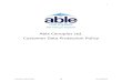 Able Canopies Ltd. Customer Data Protection PolicyPolicy... · 2018-05-14 · Able Canopies Ltd. Customer Data Protection Policy . 2 Customer Data Policy KB V1.0 060218 ... To acquire