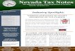 Industry Spotlight · Industry Spotlight: Website Enhanced to Accept Reporting of Tax Evasion 1 Alcohol Awareness Training Required in Nevada Counties 1 Adopted Regulations of the