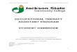 OCCUPATIONAL THERAPY ASSISTANT PROGRAM STUDENT … · its students, strengthen the occupational therapy workforce, and empower the diverse communities of this geographical region