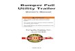 Bumper Pull Utility Trailer - da.lowes.ca · Bumper Pull Utility Trailer WARNING This Owner’s Manual contains safety information and instructions for your trailer. You must read