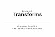 Lecture 4: Transforms - 15-462/662 Spring 202015462.courses.cs.cmu.edu › fall2016content › lectures › 04_transfor… · CMU 15-462/662, Fall 2016 Brief recap from last class