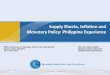 Supply Shocks, Inflation and Monetary Policy: Philippine Experience › documents › 2013 › mp › Session4_MariaA… · Reversal of trends: how big a risk? Inflation pressures