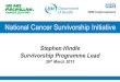 Stephen Hindle Survivorship Programme Lead · 2016-07-06 · National Cancer Survivorship Initiative NCSI Aims in 2008 •A document describing the vision of the care of people living
