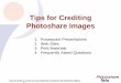 Tips for Crediting Photoshare Images - Amazon S3 · (cover), Courtesy of Photoshare; Felix Martin (p.3); The International Health Association, Courtesy of Photoshare (p. 15). Title