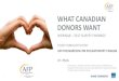 WHAT CANADIAN DONORS WANT - AFP Global · AFP SK, Regina Chapter AFP Members at the 2017 Canadian Leadership Retreat ... The 2017 What Canadian Donors Want study was designed to 