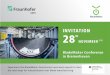 INVITATION 28 th - Fraunhofer · 2020-06-02 · INVITATION 28 th NOVEMBER 2018 ... nozzle for flexible geometry of ... – Vacuum handling of fiber material and precise web setting