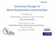 Universal Design in New Residential Construction ...€¦ · Universal Design in New Residential Construction Creating an affordable, inclusive future for the City of Toronto Presentation
