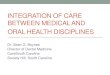 INTEGRATION OF CARE BETWEEN MEDICAL AND ORAL HEALTH DISCIPLINES · 2018-04-03 · Integrated Dental Medicine •Is based in the fact that oral health is a vital aspect to overall