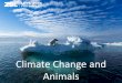 Climate Change and Animals · Climate vs. weather. Climate is the long term weather patterns of a region, averaged over up to 30 years. Weather is the day-to-day changes in conditions