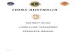 LIONS AUSTRALIA - Lions Clubs International · A Lions Club should be run as a business with its financial affairs properly planned, documented and reported. The Club Treasurer is