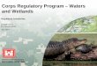 Corps Regulatory Program – Waters and Wetlands...Waters of the United States . 1. Waters currently used, used in past, or susceptible for use in interstate or foreign commerce, including