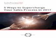 5 Ways to Supercharge Your Sales Process in 2017 · 5 Ways to Supercharge Your Sales Process in 2017 Learn More: 504-355-1150 sales@ salesprocess360.com ... Automation is an ideal