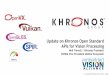 Update on Khronos Open Standard APIs for Vision Processing · 2015-12-16 · and vision processing Rigorous specifications AND conformance tests for cross-vendor portability ... Extended