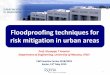 Floodproofing techniques for risk mitigation in urban areas · Floodproofing techniques for risk mitigation in urban areas CWS Seminar Series 2018/2019 Exeter, ... Presentation will