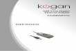 KAUSB30ETHA USB 3.0 to Gigabit Ethernet Adapter User Manualmedia.kogan.com/files/usermanuals/KAUSB30ETHA-A.pdf · This Gigabit USB 3.0 Ethernet adapter is a cost effective solution