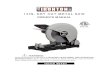 14IN. DRY CUT METAL SAW OWNER’S MANUAL · This Ironton 14’’ Dry Cut Metal Saw is designed to cut various types of ferrous and non-ferrous metals, including mild steel, structural