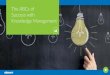 The ABCs of Success with Knowledge Management - Verint: Customer … · 2020-01-10 · customer experience and employee job saisfacion. While these may be more diicult to quanify,