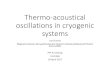 Thermo-acoustical oscillations in cryogenic systems...Thermo-acoustical oscillations in cryogenic systems Joel Fuerst Magnetic Devices Group/Accelerator Systems Division/Advanced Photon