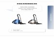 VACUUM Remove the hose accessories: press the adaptors at both side of the hose end and then pull the