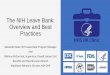 The NIH Leave Bank: Overview and Best Practices...The NIH Leave Bank: Overview and Best Practices Alexandra Ratie: NIH Leave Bank Program Manager And. Mallory McCormick, Supervisor,