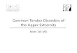 Common Tendon Disorders of the Upper Extremity › wp-content › uploads › sites › 57 › 2… · Tendonitis. Introduction Tendinosis • Histology‐collagen degradation, absence