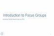 Introduction to Focus Groups - Indico · Focus Groups 1 Particle Physics & Errors and Uncertainty 2 Particle Accelerators 3 Particle Detectors 4 Data Analysis in Particle Physics