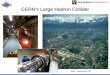 CERN's Large Hadron Collider · CERN’s Large Hadron Collider The highest energy collider in the world: proton on proton collider center-of-mass energy is now 13 TeV each counter