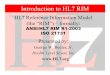 ANSI/HL7 RIM R1-2003 ISO 21731 › documentcenter › public... · • RIM 1.0 (first non-draft RIM) – Published Jan 2001 • ANSI/HL7 RIM Release 1 – Approved July 2003 • ISO