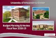 University of Wisconsin-La Crosse · 2018-10-19 · Diversity Admissions-Diversity Recruiter 79,536 1.00 Diversity Violence Prevention 19,281 .50 ... Eau Claire 165.00 150.00 -15.00