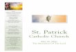 St. Patrick...2020/05/24  · St. Patrick’s Parish is requiring all attendees to wear face masks and observe social distancing guidelines. For more details, please refer to a letter