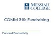 COMM 310: Fundraising35 hacks that the productive worker can implement to find more time, energy and focus to better serve their work & passion(s)