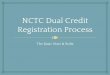 NCTC Dual Credit Registration Process - Northwest High Schoolnorthwesthigh.ss10.sharpschool.com/UserFiles/Servers/Server_2365… · April 11 – Registration for Dual Credit – Summer