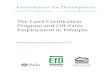 The Land Certification Program and Off-Farm Employment in ... · The Land Certification Program and Off-Farm ... which a land certification program in Ethiopia impacts participation