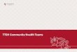 TTSH Community Health Teams - IFIC...Community Health Team OBJECTIVE OF THE COMMUNITY HEALTH TEAMS To build relationships and work with local partners across health care and social