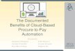 The Documented Benefits of Cloud-Based Procure …...The Documented Benefits of Cloud-Based Procure-to-Pay Automation Presented by Annemarie Thompson Colin Vonvorys Assistant Controller