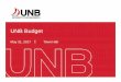 2017 Budget Presentation v2 - University of New Brunswick · UNB Budget • Medium term goal is for a balanced operating budget by 2019- 20 and ongoing financial sustainability •