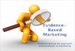 Evidence- Based Marketing - Healthcare Marketing Conference · Marketing Rethinking how we approach measurement in marketing. 2 ... to enhance our measurement strategies. 26 Evidence-Based