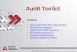 Audit Toolkit - American Diabetes Association · Audit Toolkit Contents • Onsite Audit: What, When, Where & Why? • Required Documentation • Helpful Tips for Audit Preparation
