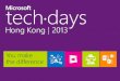 PowerPoint Presentationdownload.microsoft.com/documents/hk/technet...PowerPoint Presentation Author: Frankie Yuen Subject: Microsoft Tech Days Hong Kong 2013 Keywords: Microsoft Tech