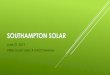 Southampton Solar - Virginia Association of Counties · SOUTHAMPTON SOLAR June 27, 2019 Utility-Scale Solar: A VACO Seminar. ... Can be used to mitigate future ... Development-Support