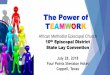 The Power of TEAMWORK - 10thdistrictlay.org · The Power of TEAMWORK African Methodist Episcopal Church 10th Episcopal District State Lay Convention July 28, 2018 Four Points Sheraton