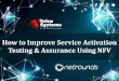 How to Improve Service Activation Testing & Assurance ... · NFV Driven Assurance Today’s Presentation Carrier-Grade Assurance Solutions: RFC2544, Y.1564, Y.1731 The Chasm: Application