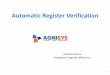 Automatic Register Verification - agnify.comagnify.com/wp-content/uploads/Automatic-Register-Verification.pdf · •Triggered by sample() function •It contains coverage points •–