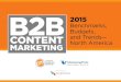 Benchmarks, Budgets, North America MARKETINGHello Content Marketers, Welcome to the fifth annual B2B Content Marketing Benchmarks, Budgets, and Trends—North America report. It’s
