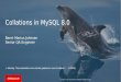 Collations in MySQL 8 - Percona · – Because that might break existing applications using the old collations (The most serious issue for large databases: Indexes would have to be