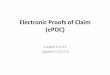 Electronic Proof of Claims (ePOC) · ePOC will automatically generate one for you. Filing a Proof of Claim . 1. To complete filing, click the appropriate radio button showing the