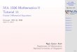 MA 1506 Mathematics II Tutorial 11 - Partial Differential ...Question 1 Question 2 Question 3 Question 4 Question 5 Question 6 3/14 Question 2 Let E(t) and D(t) be the number of Elves
