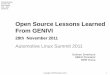 Open Source Lessons Learned Click to edit Master title style · 2017-11-07 · • Lessons Learned • Community • Empowerment • Value add • Collaboration vs competition Embracing