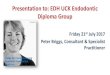 Presentation to: EDH UCK Endodontic Diploma Group...and Implantology at St. George’s Hospital, SW17 in 1994 –worked there until 2015 • I have committed to training others - throughout